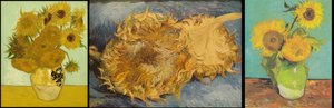 Nature morte avec 12 tournesols